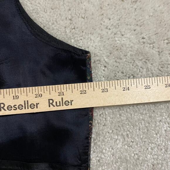 Wah Maker Vest Mens XL Burgundy Jacquard Western Frontier Dress Waistcoat - Picture 6 of 8